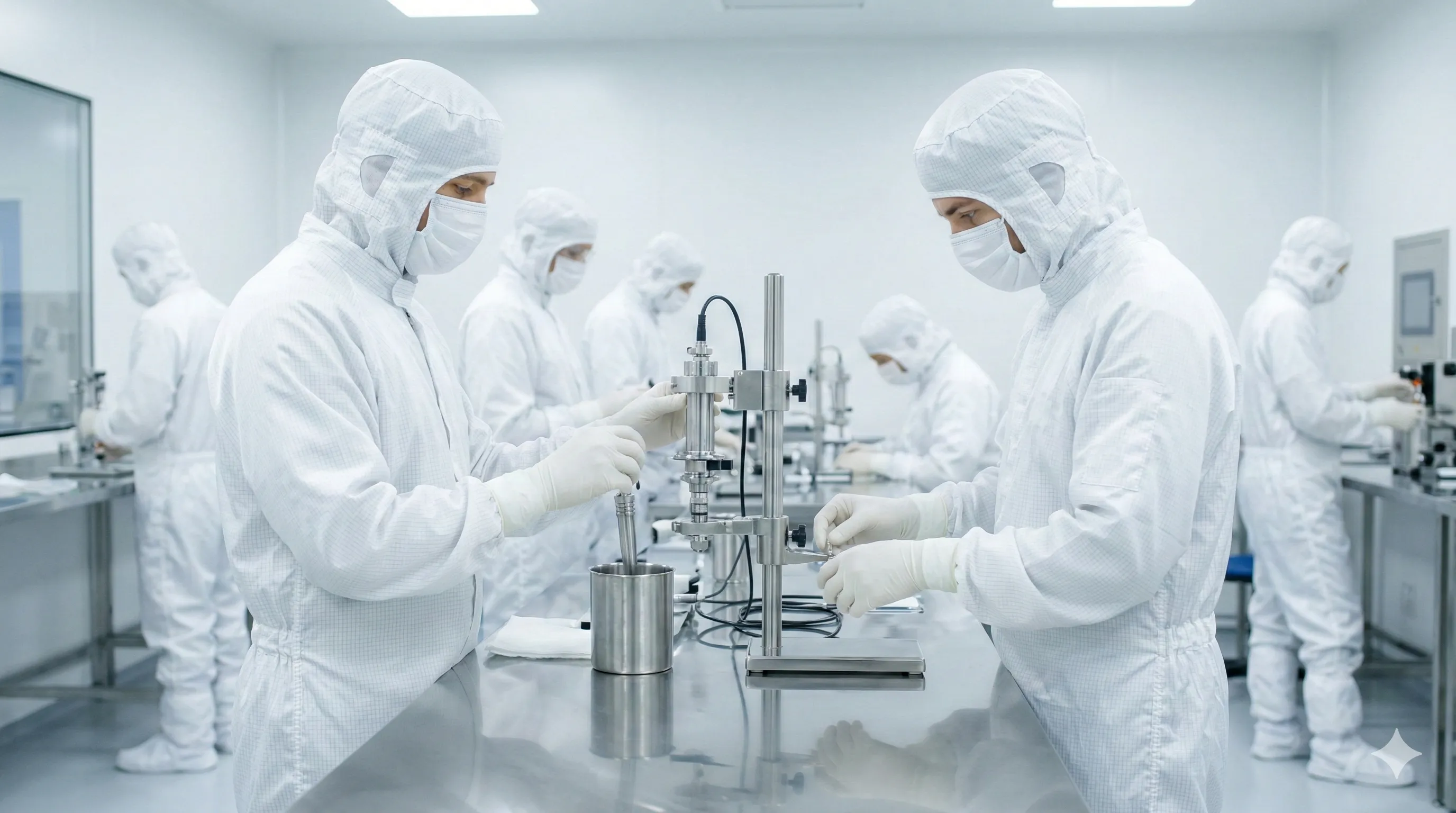 Quality control inspector in food processing plant
