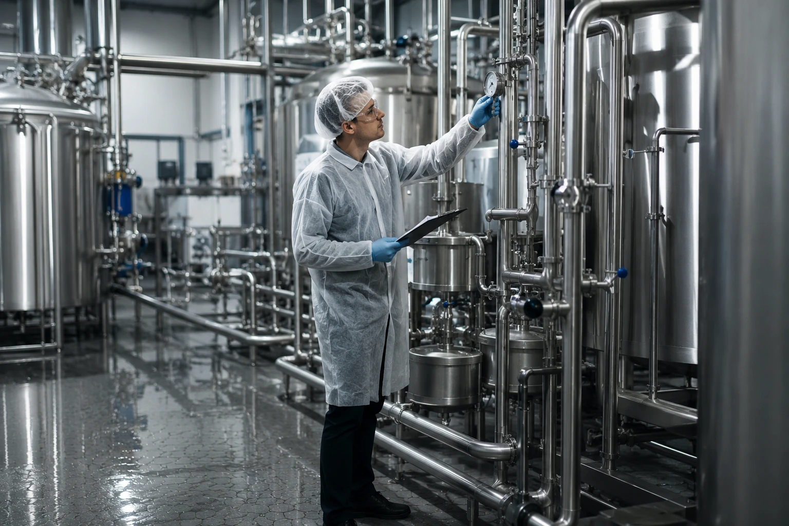 Hygiene inspection in a beverage facility