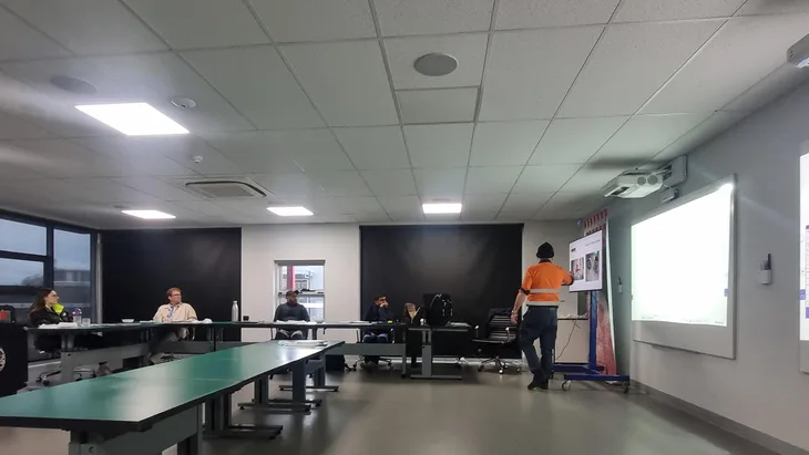 Instructor leading a boiler training theory session